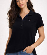 Tommy‎ Hilfiger Women's Black Polo Shirt Small Photo 0