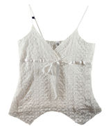 345‎ | Teenie Weenie Womens Lace Cami Top 2X Ribbon Fairycore Babydoll White Photo 0