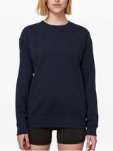 Lululemon Women’s All Yours Crew Neck Sweatshirt True Navy Size 14 Photo 0