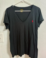 Polo by Ralph Lauren Black V-Neck Tee with Red Pony XL Photo 0