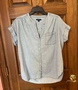 J Crew denim like top blouse Photo 0