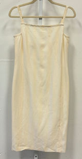 Mondi Yellow Striped Linen‎ Wool Blend Sheath Dress Square Neck Size 38 Hungary Photo 0