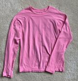 Athleta Long Sleeve Seamless Top Women's Size XS Pink Workout Running Active Photo 0