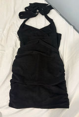 Lucy in the Sky Mini Dress Black Sparkly Photo 0
