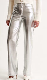 Abercrombie & Fitch LONG The ‘90s Relaxed High Rise Pant Silver Metallic Photo 0