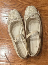 Lace Bow Mary Jane’s in Cream Photo 0