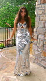 Silver formal dress Photo 0