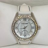 Vernier watch silver tone rhinestones 40mm quartz Roman mop dial running Photo 0