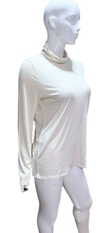 Madewell Ribbed Turtleneck Long Sleeve Top Cream XL sweater knit Photo 0