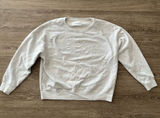 Calvin Klein Jeans Pullover Sweatshirt Womens XL Light Gray Crewneck Logo Fleece Photo 0