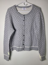 Old Navy W XL Soft Grey Polka Dot Button Cardigan Sweater Indie Cozy Grandmacore Photo 0