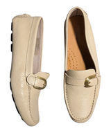 Rockport Bayview Ivory Pebbled Leather Driving Moccasin Loafers Sz 7.5 NWB Photo 0