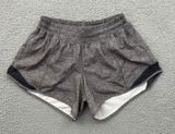 Lululemon Hotty Hot Shorts Low Rise 4" Heather Lux Gray Athletic Women's 6 Photo 0