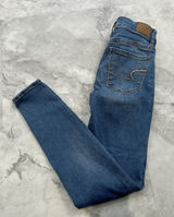 American Eagle Women's High Rise Jegging Next Level Stretch Size 0 R Regular Photo 0