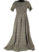 Dress Forum Smocked Floral Maxi‎ Dress Off Shoulder Ruffle Short Sleeve S NWT Photo 0