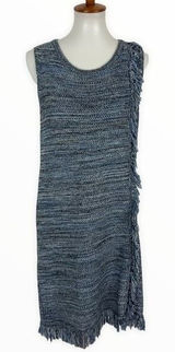 Anthropologie‎ Holding Horses Knit Dress Small Blue Sleeveless Midi Photo 0