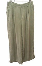 Halara Women's Green Wide Leg Pull-On Pants Tall Large Career Office Comfort Photo 0