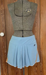 Nike Dri-Fit Y2K Baby Blue & Orange Pleated Tennis Skirt Sz M 💕🎀 Photo 0