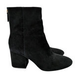 J.Crew Sadie Black Suede Block Heel Ankle Boots K0055 Round Toe Womens 8.5 Photo 0