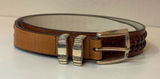 Goforgreen Women’s Western Belt Tan‎ Leather with Silver Buckle Size 38/40 Photo 0