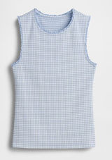 Gap Gingham Pointelle Shell Tank Top, Med Photo 0
