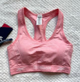 NWT Reebok Sports Bra Womens S Pink Racerback Seamless Gym Yoga Activewear Photo 0