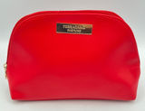 Ferragamo Parfums Red Cosmetic Bag Toiletry Pouch Travel Zip‎ Makeup Case 9x6” Photo 0
