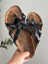Birkenstock Betula Vinja Sandals Black Patent Leather L7 Photo 0