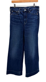 J.Crew 96 Denim Trouser High Rise Wide Leg Jeans Indigo Blue‎ 28 Dark Wash Photo 0