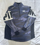 VS Victorias Secret Pink Half Zip Pullover Sweater Jacket Navy Camo Womens XS Photo 0