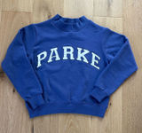 PARKE Blue Mockneck Sweatshirt Photo 0