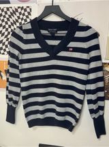 Polo Jeans Company Ralph Lauren Striped V-Neck Sweater Size Small Photo 0