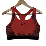 Nike Sports Bra Women Medium Red Black Graphic Racerback Activewear Photo 0