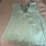 Mustard Seed Eyelet Green Romper Dress Photo 0