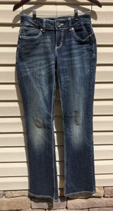 Vintage Wrangler Western Bootcut‎ Blue Denim Jeans Women Size 3X34 Rodeo Cowgirl Photo 0