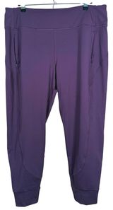 Athleta Rainier Mid Rise Jogger Pants Size XL Purple Athletic Running Sporty Gym Photo 0