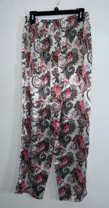 Victoria's Secret Floral Paisley Pajama Pants Size M White Pink Photo 0