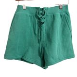 Victoria's Secret Lace Up Fleece‎ Shorts Womens Small Green High Waist Lounge Photo 0