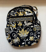 Y2K Vera Bradley‎ Backpack Yellow Bird Floral Retired Quilted Cotton Bag Photo 0