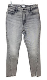 Good American Good‎ Boy Twisted Slit Straight Leg Jeans Gray Size 6/28 Photo 0