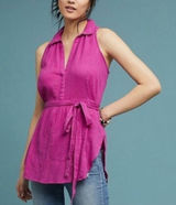 Anthropologie‎ Maeve Batavia Fuchsia Pink Sleeveless Blouse Size Small Photo 0