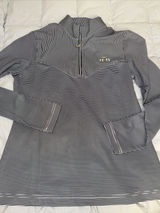 Cutter & Buck Top Womens Small Tonal Stripe Forge Stretch Long Sleeve Half Zip Photo 0