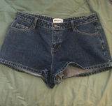 Dreamful Low Rise Mini Denim Shorts Dark Blue Wash Tall Photo 0