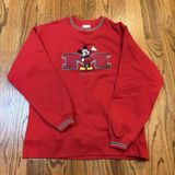 Vintage 90s Disney Store‎ Mickey Mouse Sweatshirt Red Small NWT USA Photo 0