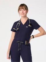 Figs Women’s Catarina Scrub Top in Navy Photo 0