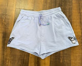 Queen of Sparkles Butterfly Sweat Shorts Lavender Lounge Shorts Size Large Photo 0