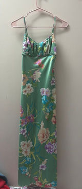 Floral green maxi dress Photo 0