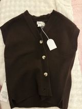 Brown Sleeveless Sweater Size M Photo 0
