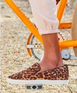 Birdies The Swift Leopard Print‎ Calf Hair Leather Slip On Sneakers Size 8 Photo 0