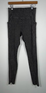 Aerie OFFLINE OG High Rise Acid Wash Pocket Leggings Gray L Photo 0